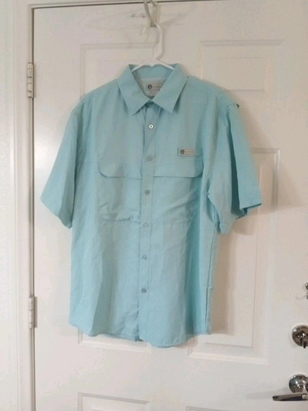 Killik Fishing Vented Lightweight Outdoor Button Up Shirt Men's Large Light Blue